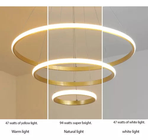 Lúmina Gold – Lámpara Colgante LED Moderna