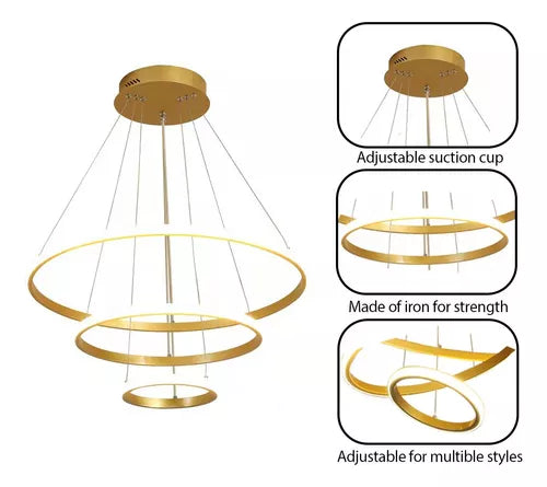 Lúmina Gold – Lámpara Colgante LED Moderna